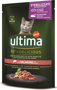 CROCCANTINI WET GATTO STERILIZZATO FIT &DELICIUS SALMONE