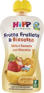 FRUTTA FRULLATA MELA E BANANA CON BISCOTTO