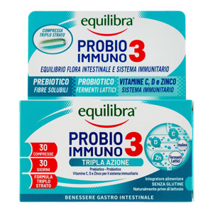 INTEGRATORE ALIMENTARE EQUILIBRIA PROBIOTICO 3 IMMUNO 30 CAPSULE FORMULA TRIPLO STRATO