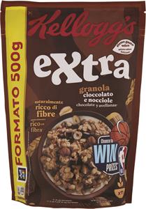 CEREALI KELLOGG'S EXTRA CROCCANTE CIOCCOLATO E NOCCIOLE