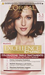 EXCELLENCE CREME COLORAZIONE TRIPLO TRATTAMENTO 5.3 CASTANO CHIARO DORATO