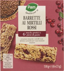 6 BARRETTE CEREALI AI MIRTILLI ROSSI