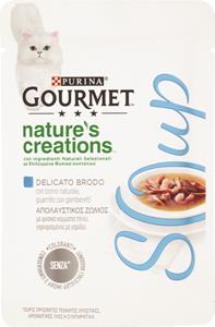 GOURMET NATURE'S CREATIONS SOUP CIBO UMIDO GATTO CON TONNO NATURALE E GAMBERETTI