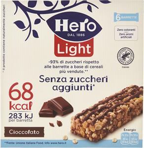 BARRETTE AI CEREALI  LIGHT CIOCCOLATO 6X20 G