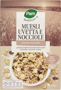 MUESLI CROCCANTE CON UVETTA E NOCCIOLE