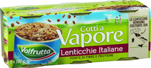 LENTICCHIE COTTE A VAPORE VALFRUTTA GR.150 X3 SGOCC 140X3