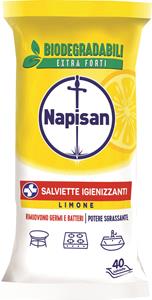 SALVIETTE DISINFETTANTI SGRASSANTI LIMONE BIODEGRADABILI 40 PZ