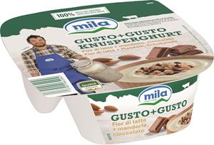 YOGURT MILA  GUSTO FIOR DI LATTE E MANDROLE CON CIOCCOLATO