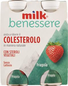 4 X    MILK FRAGOLA  RIDUZIONE COLESTEROLO