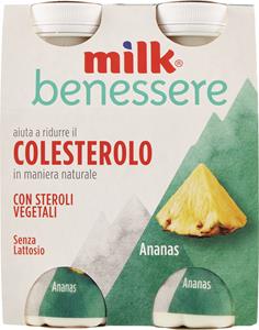 4 X MILK RIDUZIONE COLESTEROLO  ANANAS