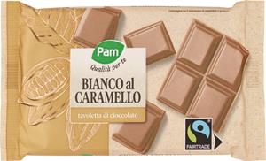 TAVOLETTA DI CIOCCOLATO BIANCO CARAMELLO FAIR TRADE