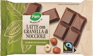 TAVOLETTA DI CIOCCOLATO AL LATTE E GRANELLA DI NOCCIOLE