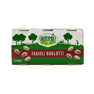 Fagioli borlotti cotti al vapore 3x140 gr