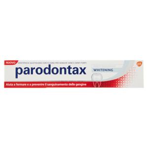 Parodontax whitening dentifricio quotidiano con fluoro per gengive più sane e denti forti 75 ml