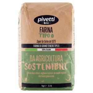 Molini Pivetti Farina Tipo 0 da Agricoltura Sostenibile 1 kg