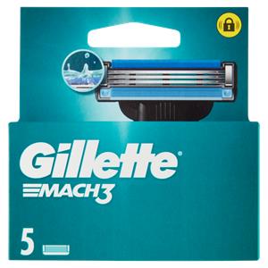 Gillette Mach3 Lamette di ricambio per Rasoio da Uomo, 5 Ricariche