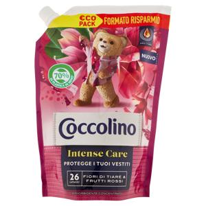 Coccolino Ammorbidente Concentrato Intense Care Fiori di Tiarè&Frutti Rossi 26 Lavaggi €coPack 600ml