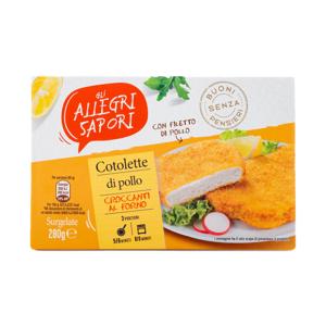 Cotolette di pollo, di tacchino 280 gr