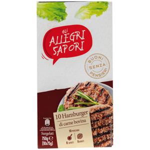 Hamburger di bovino adulto in astuccio 750 gr