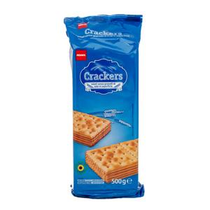 Crackers salati senza grani di sale in superficie 500 gr