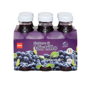 Nettare di mirtillo bottiglia di vetro 6 x 125 ml