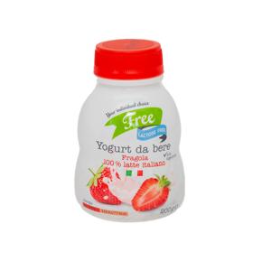 Yogurt da bere senza Lattosio alla Fragola, alla Banana 200 gr-fragola