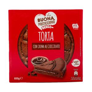 Torta con crema al cioccolato 600 gr