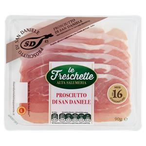 le Freschette Prosciutto di San Daniele DOP min. 16 Mesi Stagionatura 90 g