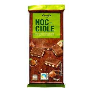 Tavoletta cioccolato al latte/granella nocciole 100 gr