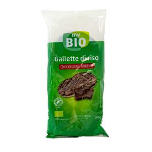 Gallette di riso ricoperte al latte cioccolato fondente e yogurt 100 gr-fondente