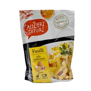 Paste assortite, ai formaggi, ai funghi, alla carbonara 175 gr-fusilli carbonara