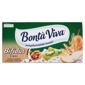 Bontà Viva Bifidus Fibre 2 Cereali - 2 Avena Noci - 2 Kiwi Cereali - 2 Pera Cereali 8 x 125 g