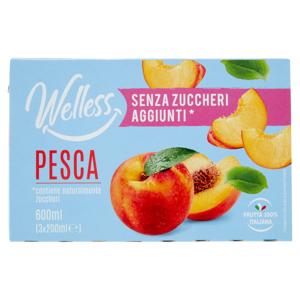 Welless Pesca Senza Zuccheri Aggiunti* 3 x 200 ml