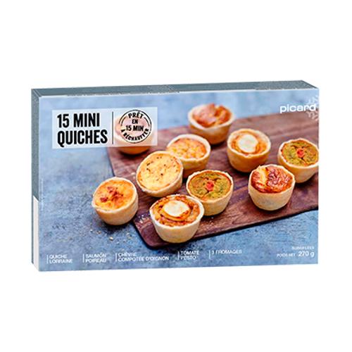 15 Mini Quiches - Cartone da 12 pezzi