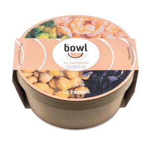 Bowl Gamberi: Riso Basmati, Gamberetti,Cavolo rosso, Ceci e Avocado