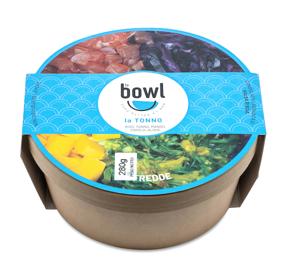 Bowl Tonno: Riso Basmati, Tonno, Cavolorosso, Mango, Alge goma wakame