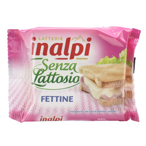 Fettine di formaggio fuso senza lattosio