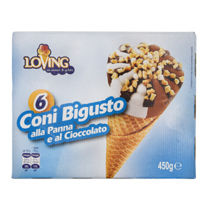 Coni bigusto alla panna e al cioccolato