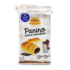 8 Panini con crema cioccolato