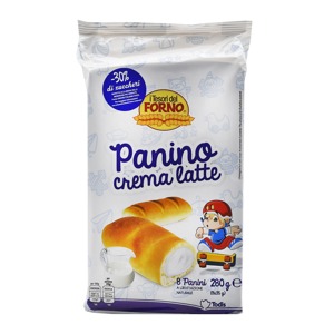 8 Panini con crema al latte