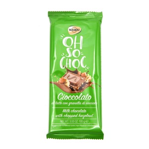 Cioccolato al latte con granella di nocciole