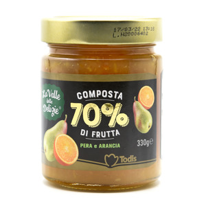 Composta 70% di Frutta Pera e Arancia