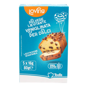 Polvere lievitante vanigliata per dolci