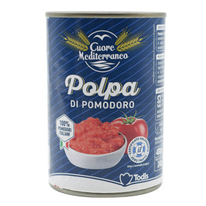 Polpa di pomodoro con pomodori pelati a pezzetti