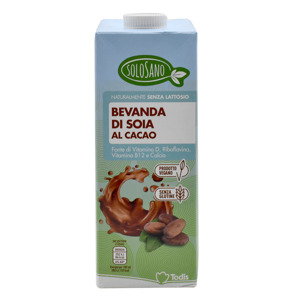 Bevanda di soia al cacao con calcio e vitamine