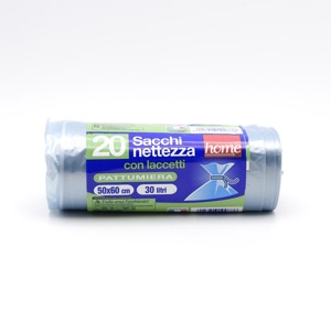 20 Sacchi nettezza con laccetti 50x60cm 30 litri